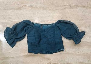 Chic Blue Crop Top
