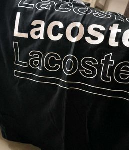 Lacoste Black Back Print T-Shirt - Size L