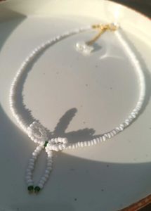 Handmade Beaded Bow Jewelry Set