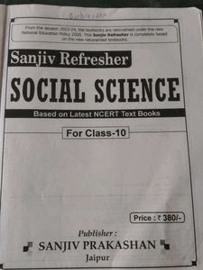 Sanjiv Refresher Social Science - Class 10