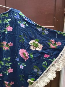Floral Print Tassel Top