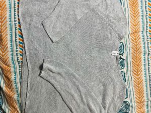 Women Semi Winter Sweater Grey Coloured