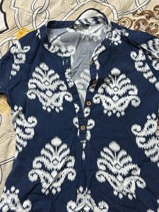 Blue Printed Top