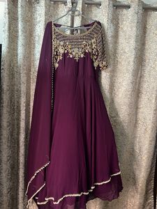 Elegant Purple Anarkali Suit