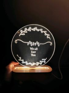 Mom Acrylic LED Night Light