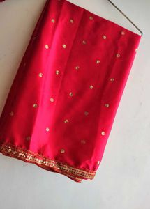 Saree With Duppata And Also Have Unstitched Blouse