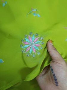 Green Dress Material