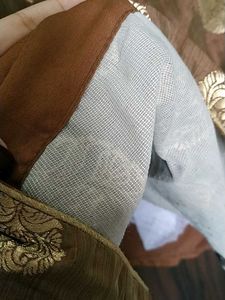 Brown &amp; Gold Lehenga with Dupatta