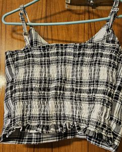 Checkered Crop Top New