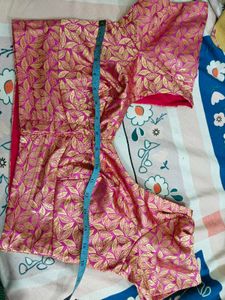 Pink &amp; Gold Brocade Blouse