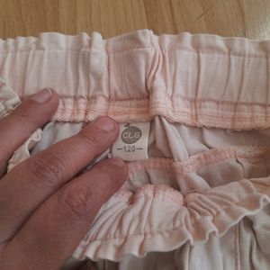 Girls Cute Capri Pants In Pink