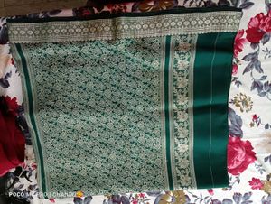 Pure Green Banarasi Silk Saree