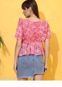 Pink Floral Ruffle Dress