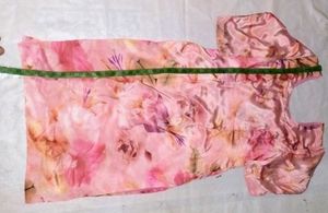 Satin Suits Flower With Dupatta Set