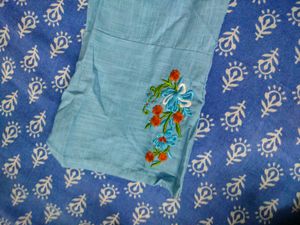 Embroidered Light Blue Top