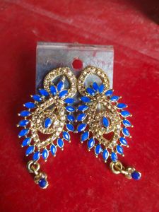 Elegant Blue Stone Earrings