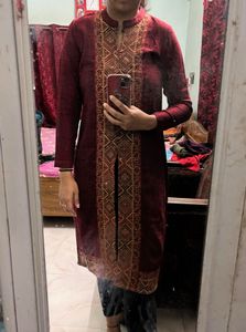 Winter Kurta And Woolen Leggings