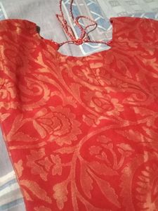 Printed Red Kurti