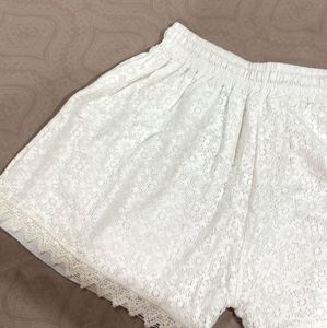 White Lace Shorts