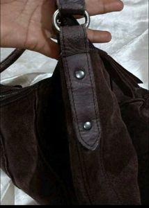 Vintage Suede Hobo Bag