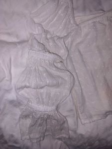 White Eyelet Top