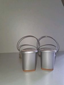 Chic Zaras Silver Slides