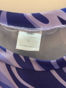 Y2K Blue Patterned Tank Top