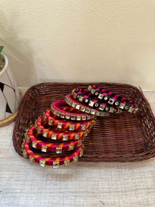 Handmade Thread Kundan Bangles