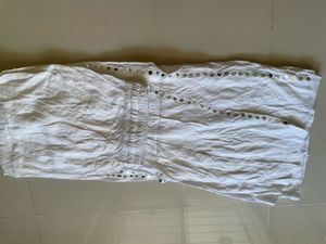 White embroidered sharara