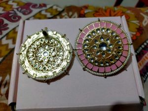 Pink Kundan Earrings