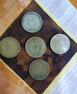5 Indian Rupee Coins - Set of Five