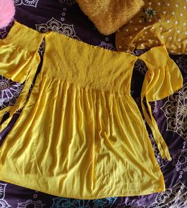 Boohoo Yellow Off Shoulder Dress Plus Size| ₹30 Of