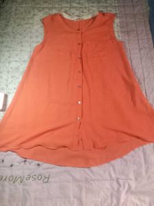 Orange Sleeveless Top