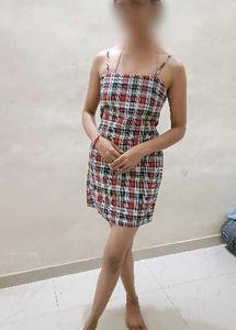 Red Plaid Mini Dress