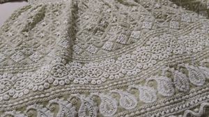Green Embroidered Smocked Dress