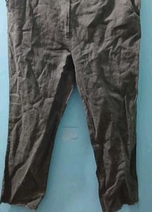 Olive Green Tencel Blend Pants