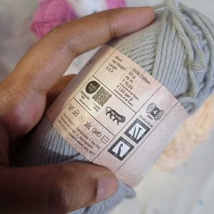 aran thick crochet yarn grey,magenta,mustard, crea
