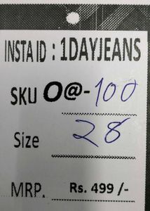 Women black cotton lowver size 28 (O-100)