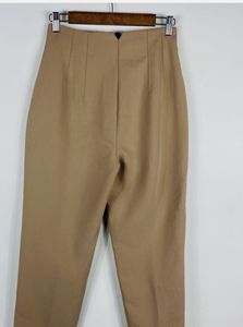 Zara Tan Beige High Waist Trousers