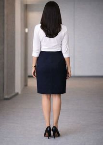 Park Avenue Navy Blue Pencil Skirt
