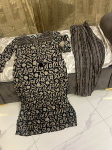 Printed Kurta with Palazzo Pants