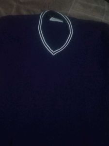 Vintage Navy V-Neck Sweater