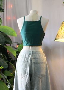 Puma Green Cropped Tank Top