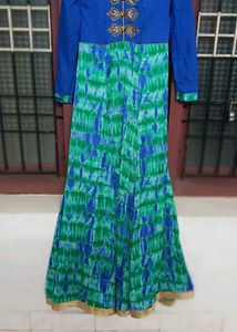 Blue &amp; Green Maxi Dress