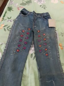 Embellished Flare Jeans New