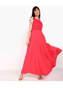 Elegant Red Maxi Dress