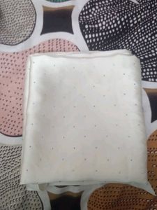 Elegant White Rhinestone Scarf