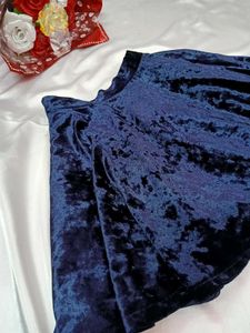 Midnight Blue Velvet Mini Skirt🌌