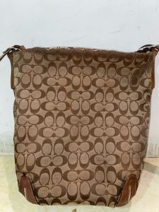 Vintage Coach Signature Duffle Tote