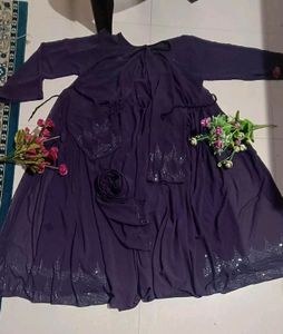 Shrug Style Abaya Pure Soft Georgette 3 pc